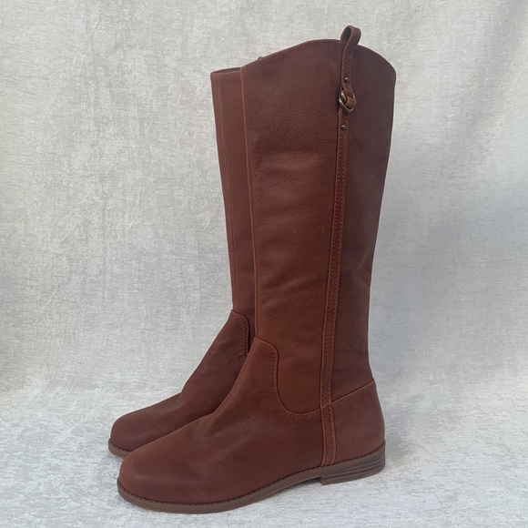 GB Girls Soft Brown Leather Equestrian Riding Boots NWOB - Picture 3 of 13